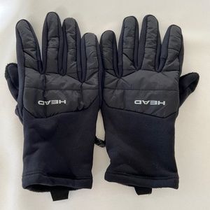 SALE, 3 for $12, Head quilted black fleece Men's L gloves